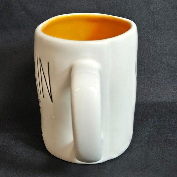 Rae Dunn PUMPKIN SPICE Heart Coffee Mug Orange Inside Thanksgiving Farmhouse - Picture 5 of 8
